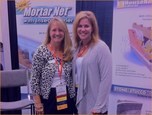 Anne Roeper and Cassie Mellon stayed busy at the Mortar Net USA booth.