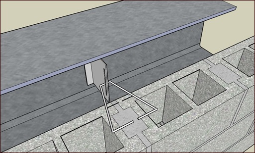 Receptacle Slot Anchor Failure Loads: 520 lbs pullout from mortar bed 816 lbs tension