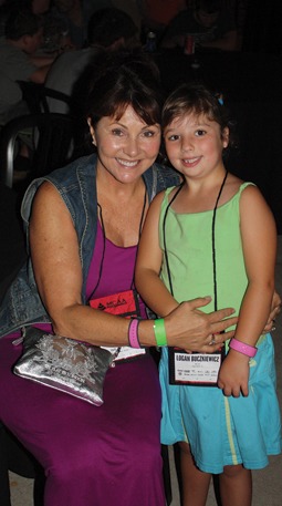 Debby Daniel (left) with Logan Buczkiewicz (right) at the reception held prior to the “Fantasmic!” Show at Disney Hollywood Studios.