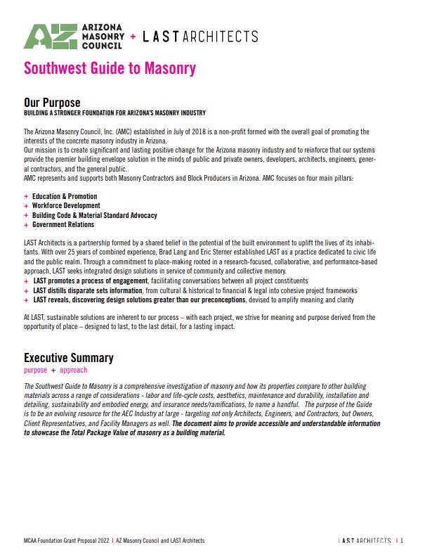 Southwest Guide to Masonry