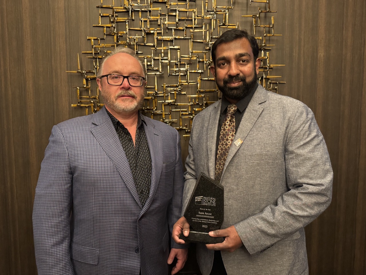 Greg Osterhout Receives 2023 David Fell Spirit of Service Award; Sam Arcot Named Natural Stone Institute Person of the Year